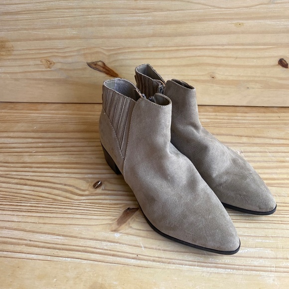 UNISA Tan Suede Heeled Ankle Boots - Picture 2 of 7